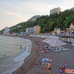 Крым Алушта пляж Профессорский уголок